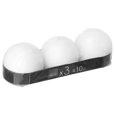 ATMOSPHERA Okrugla svijeća 6x3cm, Bijela