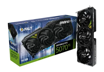 Palit VGA, 5070 Ti GamingPro-S, 16 GB GDDR7, 256-bit, 3 x DP, 1 x HDMI, Crni