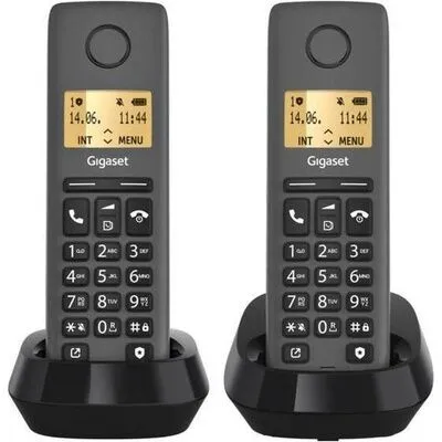 Gigaset Telefon Pure 100 DUO, Dvije slušalice, Crni