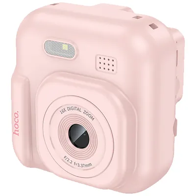 hoco. Dječija kamera sa štampačem DV211, 2", IPS LCD, 1080p, Roza