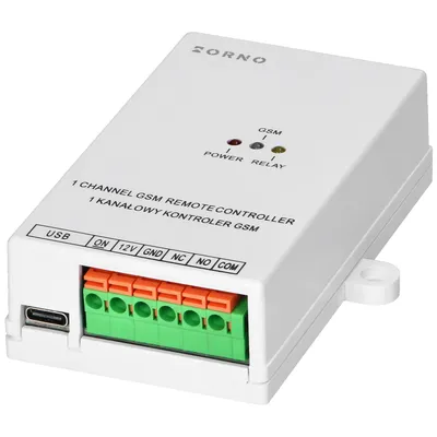 Extel GSM kontroler za upravljanje kapijom OR-GB-458, USB ulaz, 4G, Bijeli