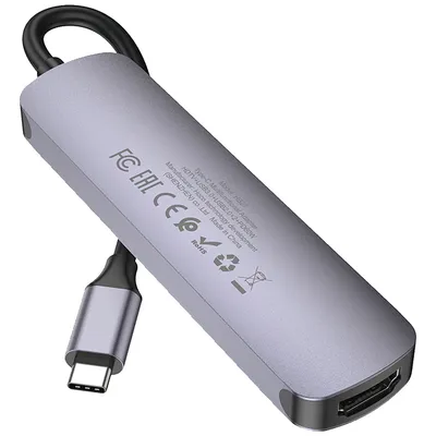 hoco. USB hub HB28, Tip C na HDTV, USB3.0/USB2.0,PD, HDMI