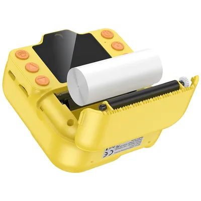 hoco. Dječija kamera sa štampačem DV211, 2", IPS LCD, 1080p, Žuta