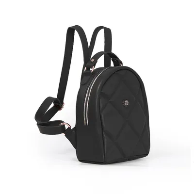 Lovely Bag Lillian Baby - Crni Ruksak, Zlatni Metal