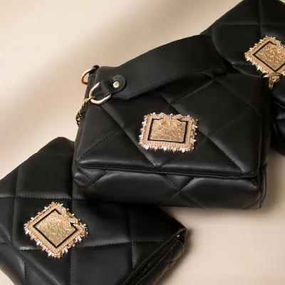 Lovely Bag Diva Baby - Crna Torba,Zlatni Metal