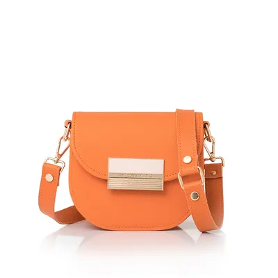 Lovely Bag Lara - Narančasta Torba, Zlatni Metal