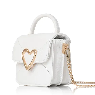 Lovely Bag Lia - Bijela Torba, Srebreni Metal