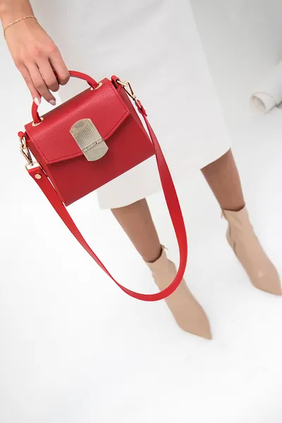 Lovely Bag Eloise - Crvena Torba, Zlatni Metal