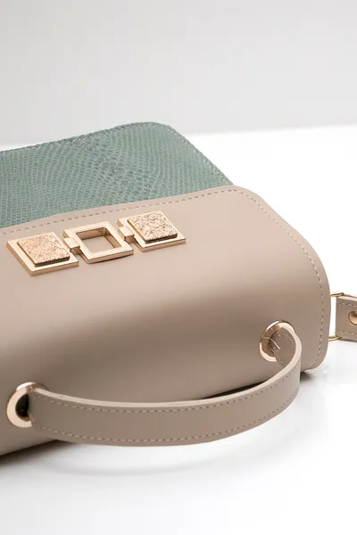 Lovely Bag Elza - Pistacija Torba, Zlatni Metal