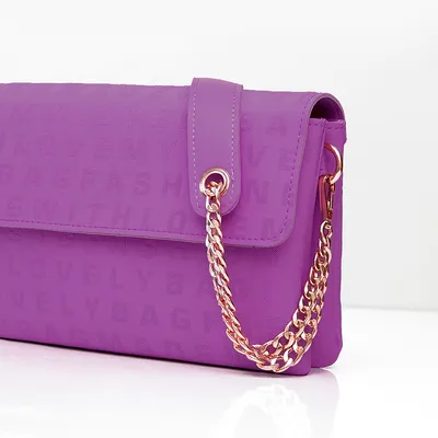 Lovely Bag Letter - Fuksija Torba, Srebreni Metal