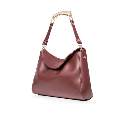 Lovely Bag Alina - Bordo Torba, Zlatni Metal