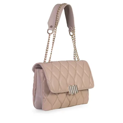 Lovely Bag Noella - Tamno Bež Torba, Zlatni Metal