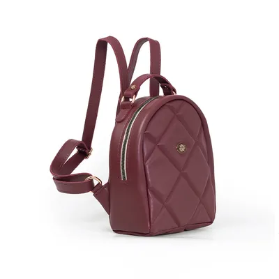 Lovely Bag Lillian Baby - Bordo Ruksak Zlatni Metal