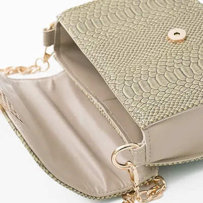 Lovely Bag Lara - Mint Torba, Zlatni Metal