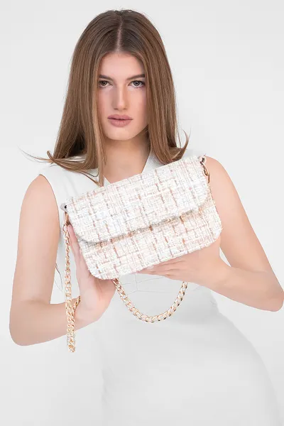 Lovely Bag Pia - Bež Torba, Zlatni Metal