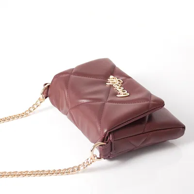 Lovely Bag Diva Girl Lovely - Bordo Torba, Crni Metal