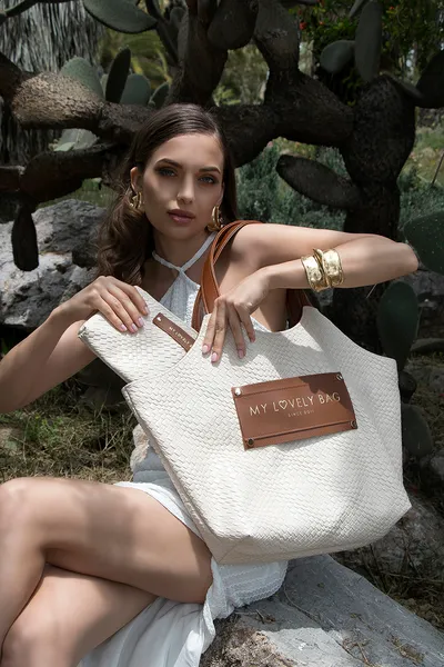 Lovely Bag Maura - Bež Shopper Torba