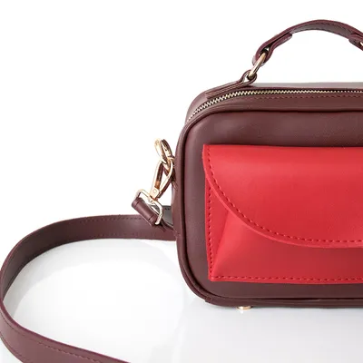 Lovely Bag Gianna - Bordo/Crvena Torba, Zlatni Metal