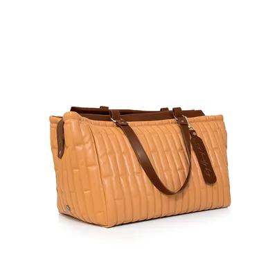 Lovely Bag Lola - Svijetlo Smeđe/Tamno Smeđa Torba, Zlatni Metal