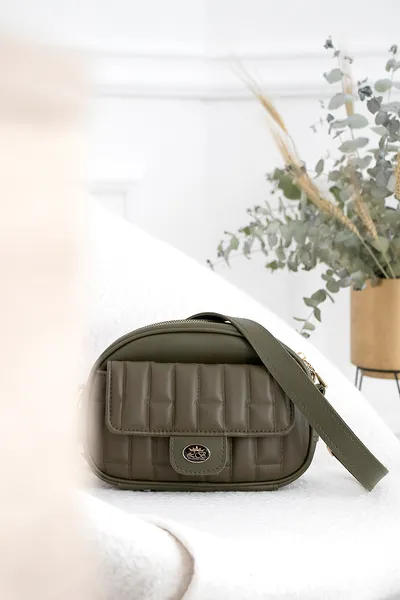 Lovely Bag Joy - Maslinasta Torba, Zlatni Metal