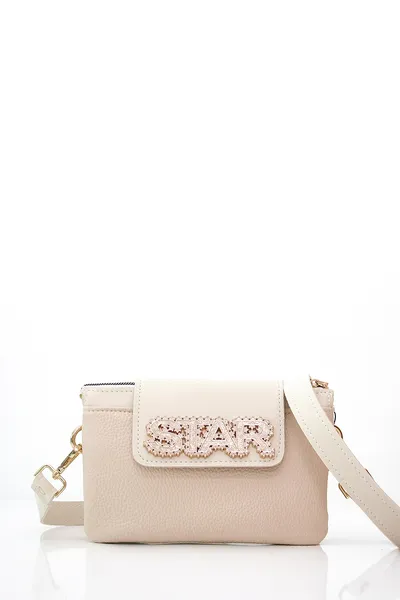Lovely Bag Ibiza Star Baby - Bež Torba, Crni Metal