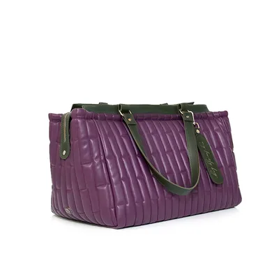 Lovely Bag Lola - Ljubičasto/Maslinasta Torba, Zlatni Metal