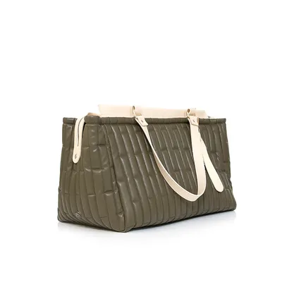 Lovely Bag Lola Maslinasto/Bež Torba, Zlatni Metal