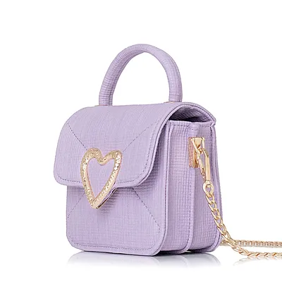 Lovely Bag Lia - Lila Torba, Srebreni Metal
