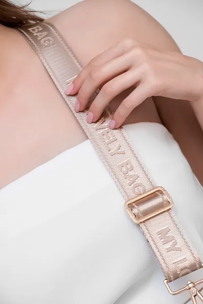 Lovely Bag Remen Za Torbu - Tamno Bež Kaiš, Crni Metal
