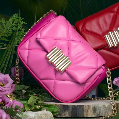 Lovely Bag Jolie - Pink Torba, Crni Metal