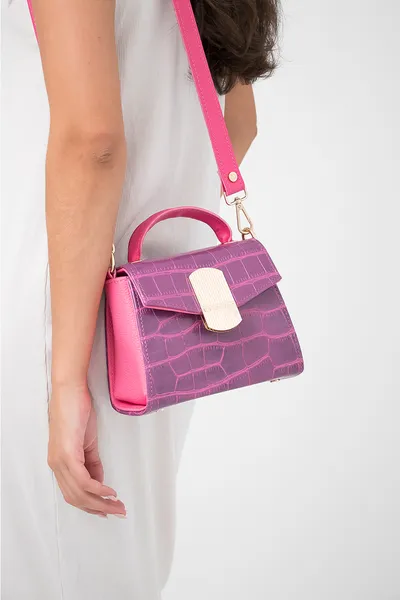Lovely Bag Eloise - Fuksija/Pink Torba, Crni Metal