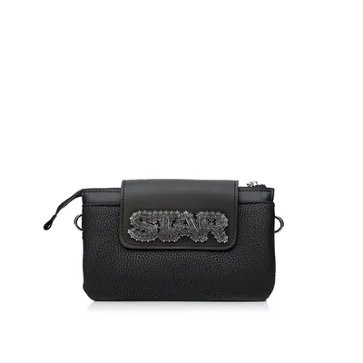 Lovely Bag Ibiza Star Baby - Crna Torba, Zlatni Metal