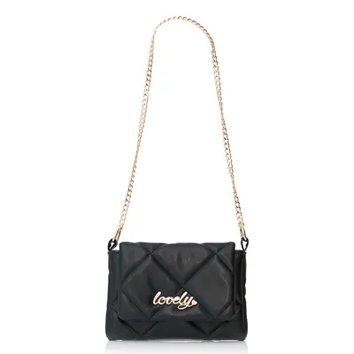 Lovely Bag Diva Girl Lovely - Crna Torba, Zlatni Metal