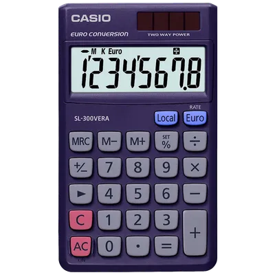 CASIO SL-300VERA Kalkulator, džepni, solarno / baterijsko napajanje, Crni