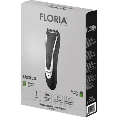 FLORIA ZLN1253  Aparat za šišanje, accu, 1200mAh, Crna