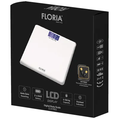 FLORIA ZLN7683  Vaga, tjelesna, do 180 kg, Bijela