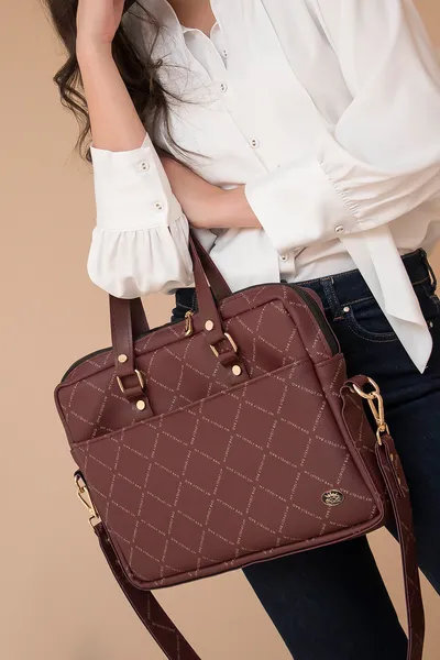 LOVELY BAG Ženska torbica Business bag MLB, Bordo,17,3 inch