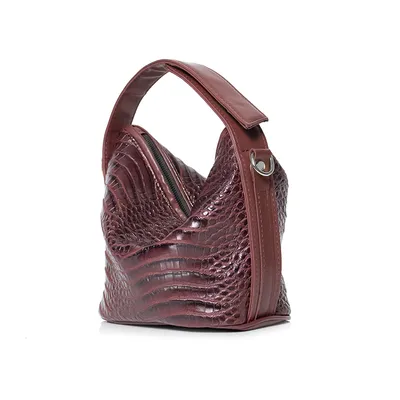 LOVELY BAG Ženska torbica Sierra, Bordo sa srebrnim detaljima
