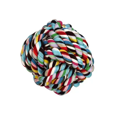 Igračka za pse Zamršena lopta, 15 cm, Šarena