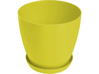 Gardino Saksija sa podmetačem Lux, 22 cm, Žuta