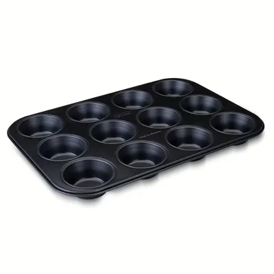 Perfect Black Kalup za muffine, 12 Komada, Crni