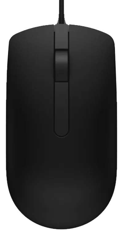 DELL žičani miš MS116, USB, optički, 1000 DPI, crni