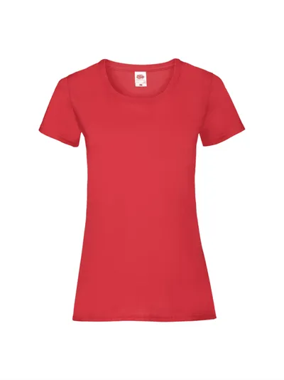 Fruit of the Loom Ženska majica Lady Fit, Crvena