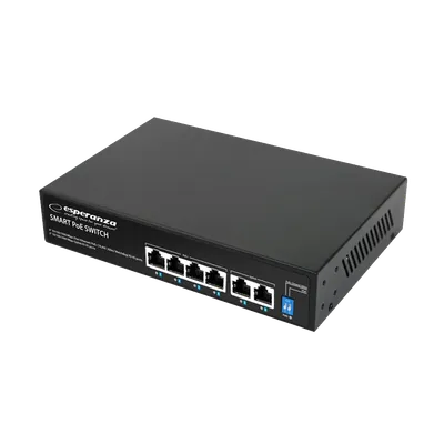 Esperanza switch 4 PoE + 2 Uplink Ethernet 10/100/1000, GOLIATH