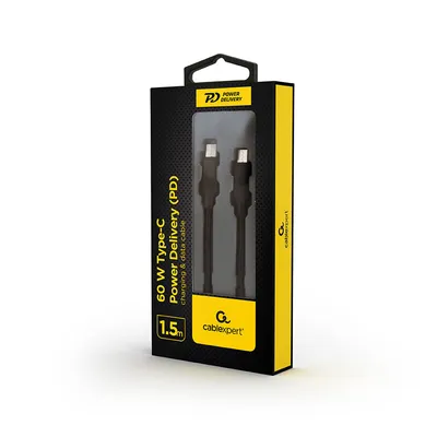 Gembird USB 2.0 kabl Type-C to Type-C, 60W PD, 1.5m