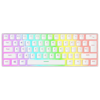 Rampage tastatura gaming RADIANT K11, white, red switch, Type-C, RGB