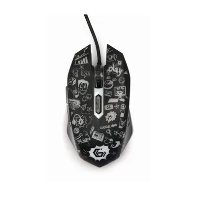 Gembird Miš 6-dugmi LED USB crni