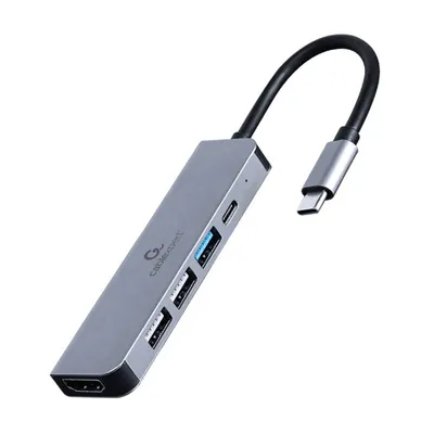 Gembird Docking station USB adapter Type-C 5-in-1 multi-port adapter Hub + HDMI + PD A-CM-COMBO5-03