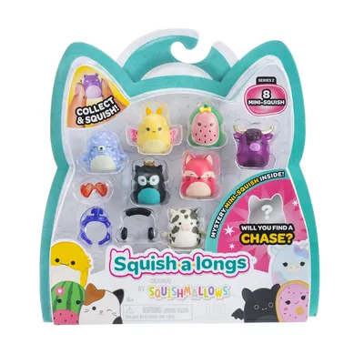 Squishmallows Set figurica Squsih-a-longs, style 4, W2, 8 komada