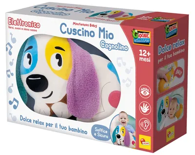 Lisciani Jastuk za bebe Montessori - Moj pas, Šareni